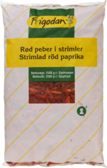 Rød peber i strimler 2,5 kg