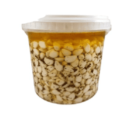 Hvidløg i krydderolie 5 kg (drænet vægt 3,5 kg)
