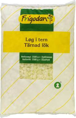 Løg i tern 10x10x10