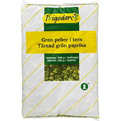 Grøn peber i tern 2,5 kg