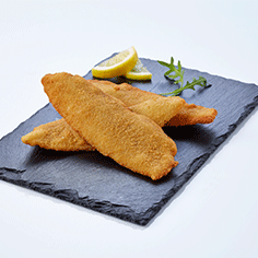 Fiskefilet paneret u/mørkt skind 50-70 g