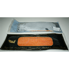 Laks røget i skiver vådsaltet ca 1,2 kg /stk.