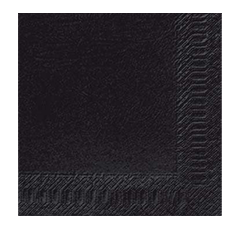Servietter sort 40x40 cm 3-lags