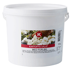 Kartoffelsalat m/purløg 5 kg