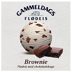 Brownie Flødeis 5 ltr