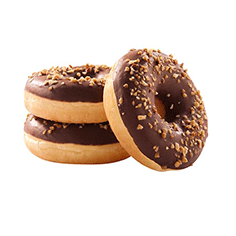 Donuts choko m/nøddecrunch topping