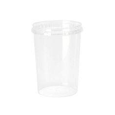Plastbøtte rund m/låg handy-lock PP 520 ml