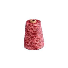 Bomuldsgarn nr. 1800 rød/hvid 225g 1,1mm (kødsnor)