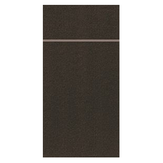 Servietter sort 40x33 cm slim fold m/lomme