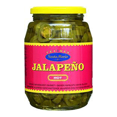 Grøn Jalapeño, skåret (drænet vægt 480 g)