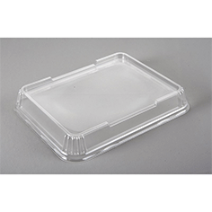 Låg t/plastbakke 2227 høj APET klar 232x183x32 mm