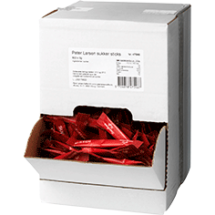 Hvid sukker sticks i display box