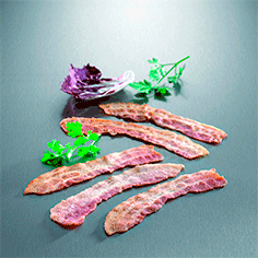Bacon i skiver medium stegt