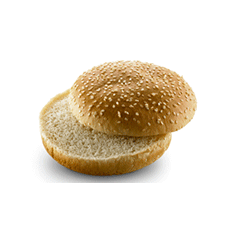 Hamburgerbolle m/sesam skåret 125 mm