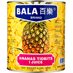 Ananas i tern i juice (drænet vægt 1840 g)