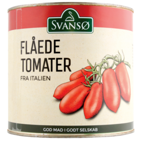 SVANSØ FLÅEDE TOMATER, 2,5kg Dåse