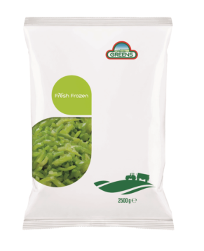 GREENS GRØN PEBER STRIMLER, 2,5kg
