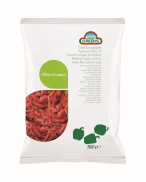 GREENS RØD PEBER STRIMLER, 2,5kg