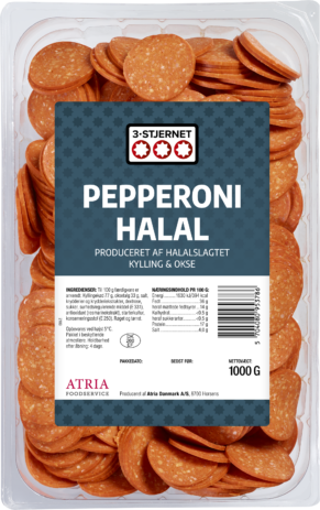 PEPPERONI HALAL 3 STJERNET ,1kg