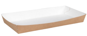 PØLSEBAKKE M/KANT BRUN 20x10x2cm, 100stk