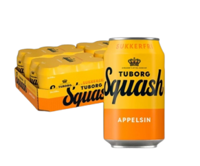 TUBORG SQUASH APPELSIN, SUKKERFRI, 24x33cl