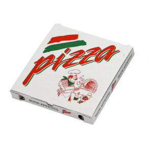 PIZZAÆSKER HVID,  30x30, 100 stk