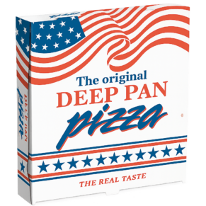 DEEP PAN 29x29 AMERICAN HVID, 100 stk
