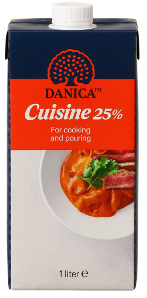 PISKEFLØDE 25% UHT DANICA, 1 L